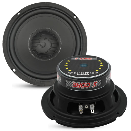5 Core 6.5 Inch Woofer 100W Car Subwoofer 4Ohm Replacement Deep Sub w Poly Cone-0